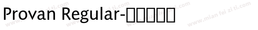 Provan Regular字体转换